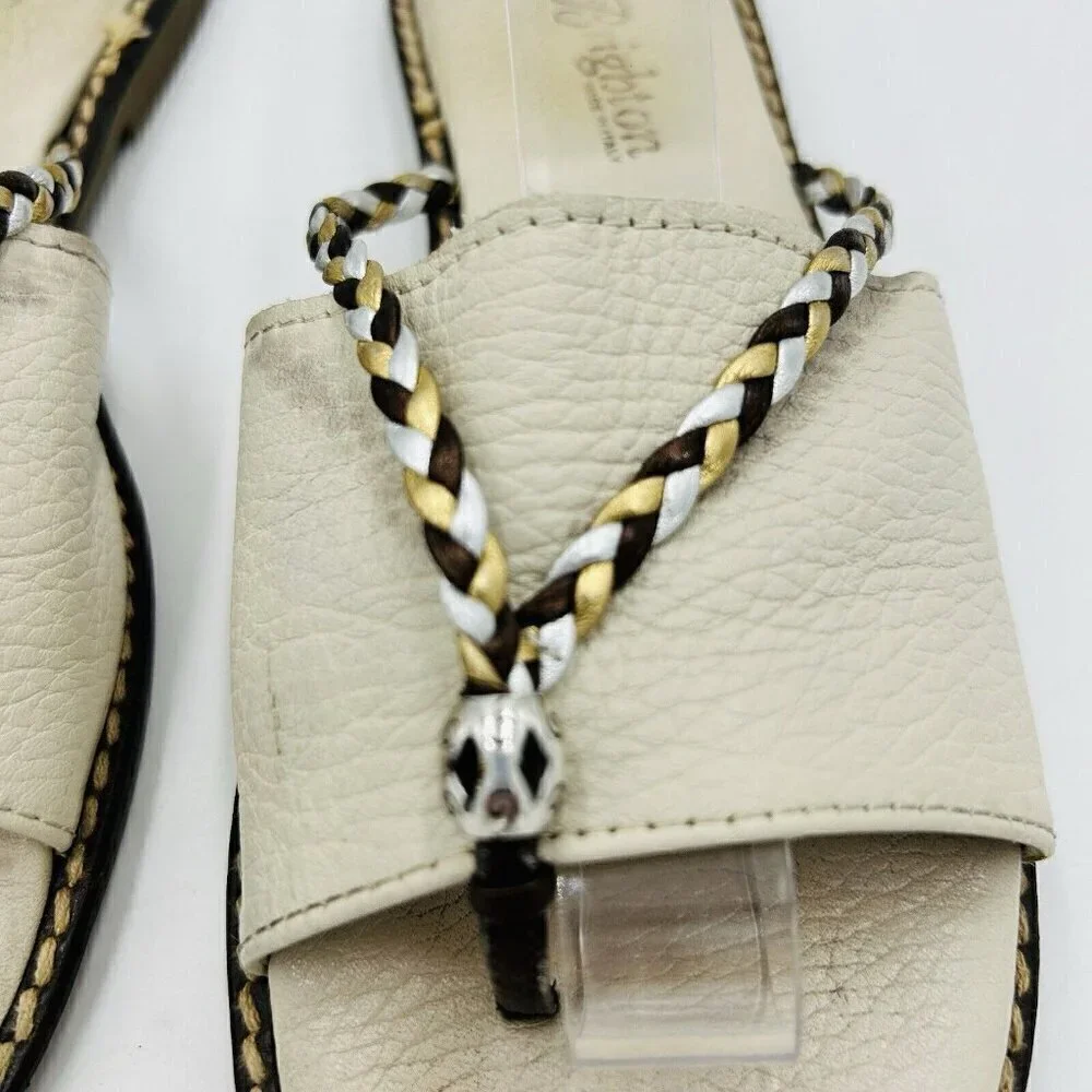 Brighton ivory leather